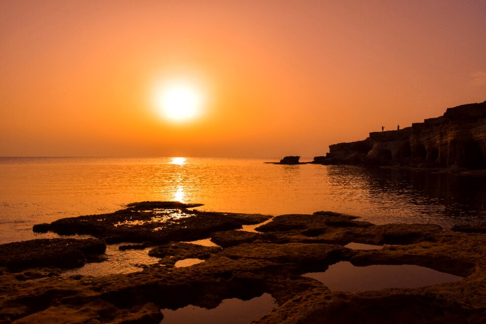 Sea water rock photo