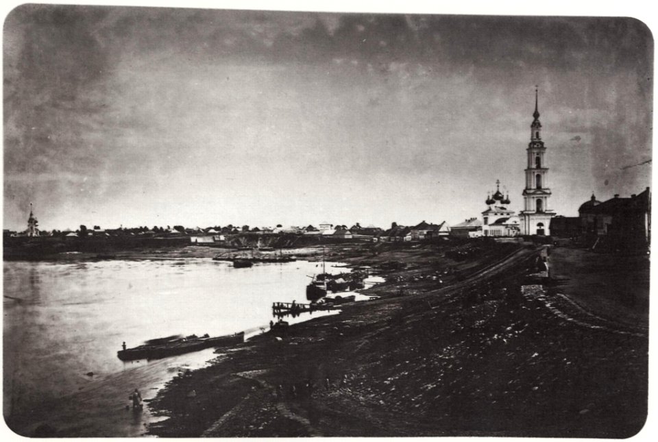 Nastjukov, Michail P. - Die Hafenanlage der an der Volga gelegenen Stadt Kaljazin im Gouvernement Tver (Zeno Fotografie)
