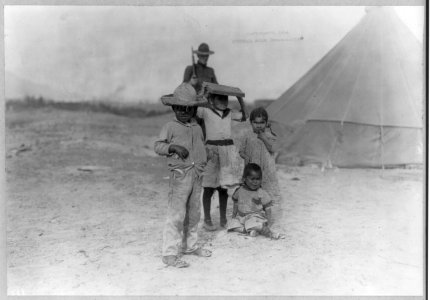 Mexican revolution, 1913-1914- small children in tent camp LCCN2006685900 photo