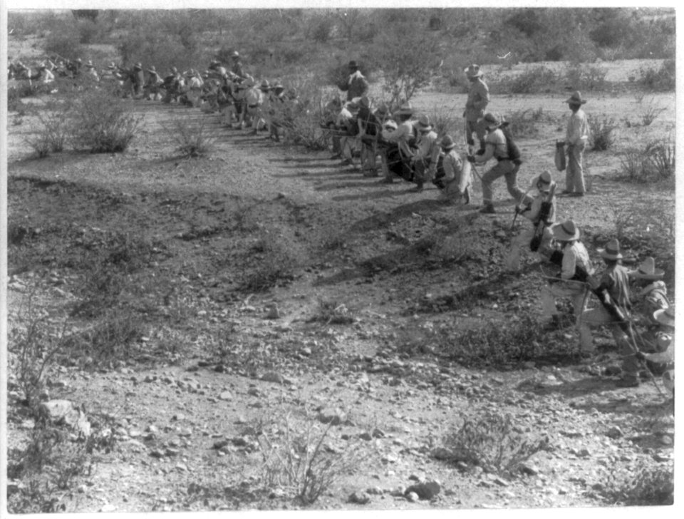 Mexican revolution, 1913-1914- skirmish line of Mayan Indians with bows and arrows LCCN2006685903