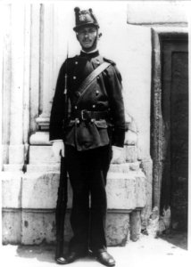 Mexico City, Mexico-Feb. 10, 1913-Soldier guarding National Palace LCCN96513530 photo