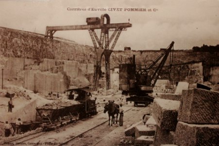 Narrow gauge locomotive at Carrieres d'Euville Civet Pommier et Cie