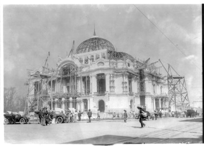 Mexico - Mexico City - new opera house under constr.; full view, from across busy square LCCN2007677277