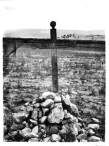 Mexican cross on a lonely grave near San Rafael, New Mexico, ca.1898 (CHS-3906) photo