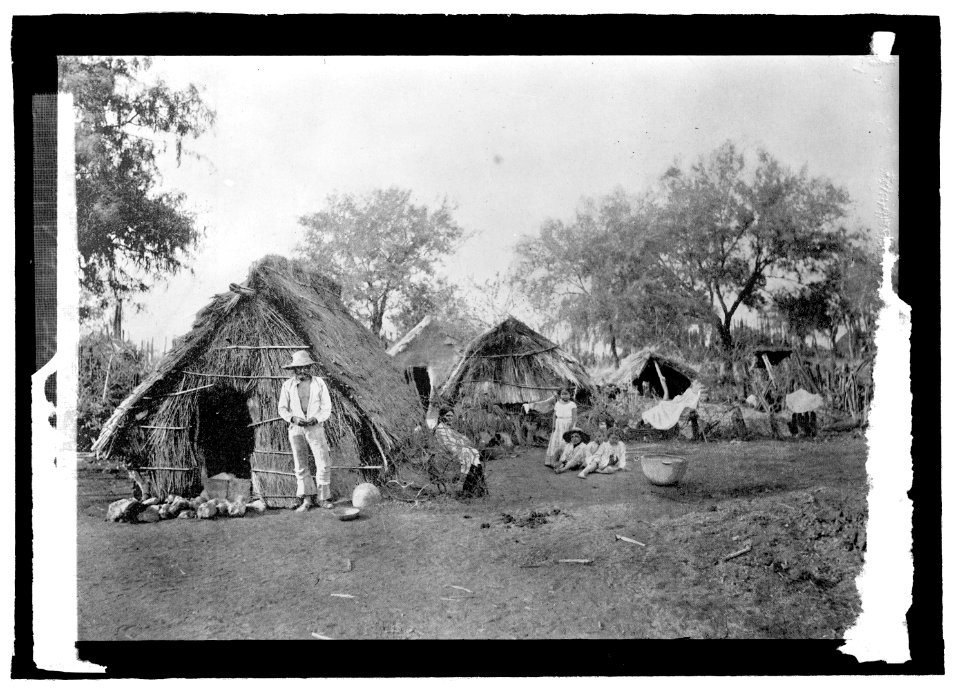 Mexico. Straw cottages, Salmanca LCCN2016821607