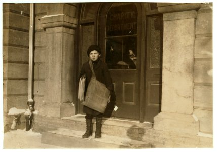 Meyer Rome, 48 Bright Street. 8 years old. Been selling six weeks-sells Sundays only. Makes from 25 cents to 75 cents. LOC nclc.03978