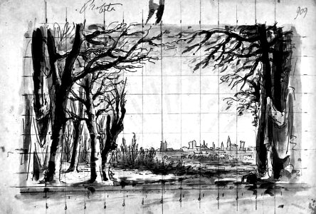 Meyerbeer Prophète Décor ActIIITab3 Bertoja 1855