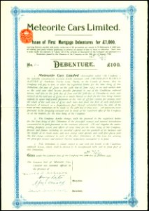 Meteorite Cars Ltd 1922
