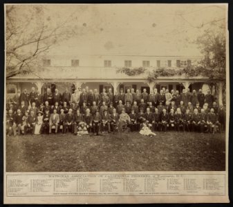 National Association of California Pioneers of Washington, D.C., fourth reunion with their guests at Marshall Hall, MD., May 14, 1890. First trip of steamer Charles Macalester - Jos. E. LCCN2013645079