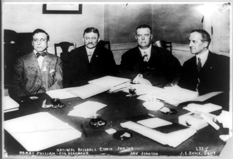 National Baseball Commission, Jan. 1909-Left to right- Harry Pulliam, Aug. Herrmann, Ban Johnson, J.E. Bruce, Secy. LCCN96510166