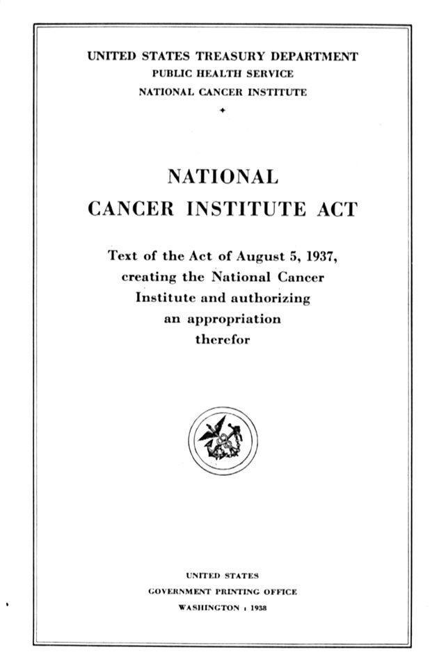 National Cancer Institute act