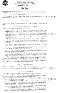 National cancer act of 1971