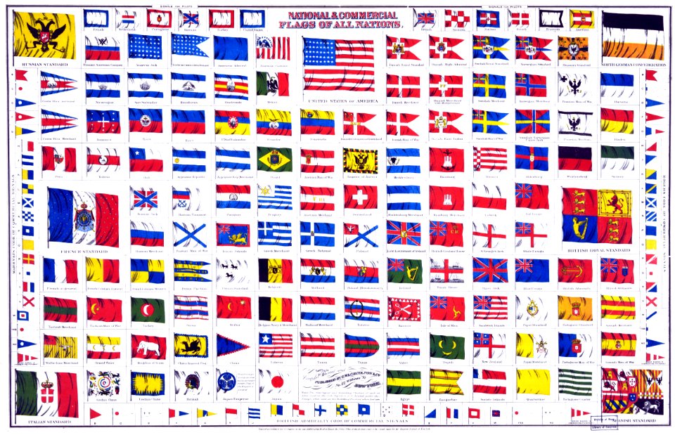 National and Commercial Flags of All Nations, 1868