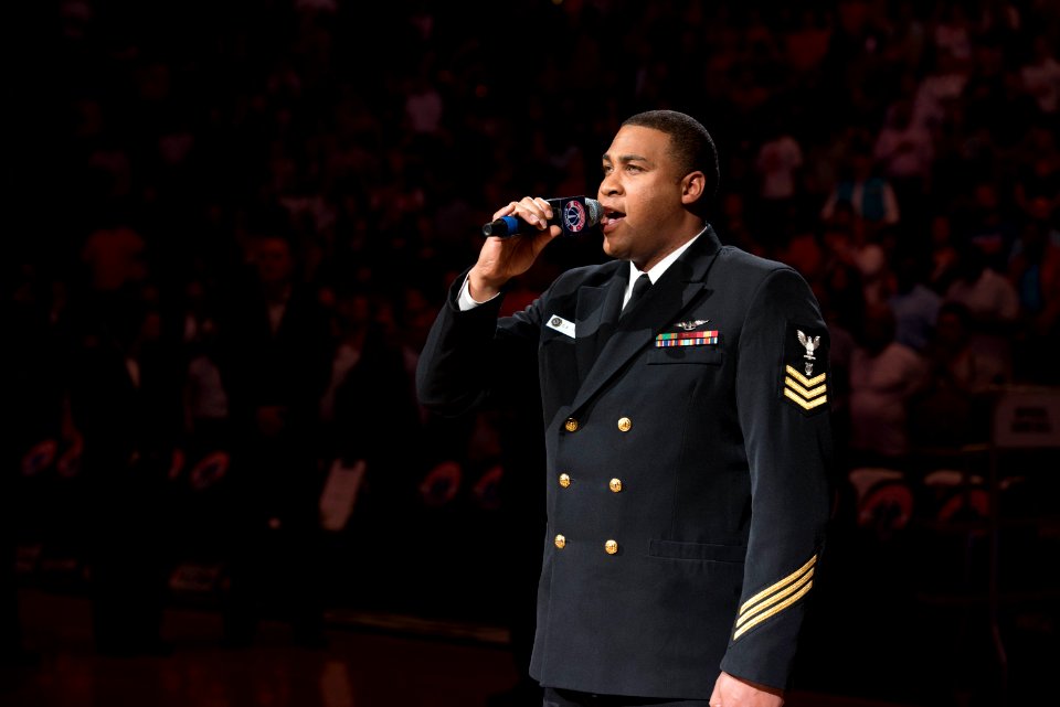 National Anthem at Wizards NBA Game (33701834452)
