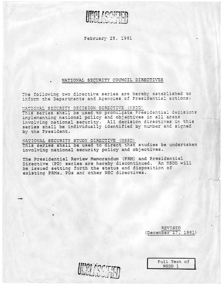National Security Council Directives - NARA - 198167