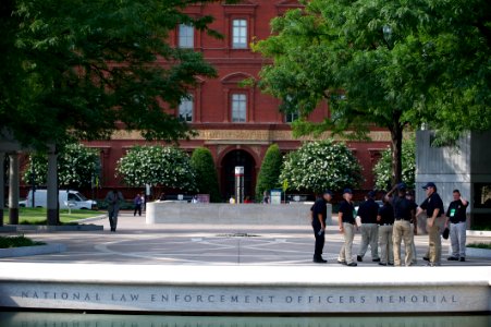 National Law Enforcement Officer's Memorial and law enforcement explorers photo