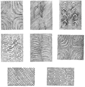 Native tribes of South-East Australia Fig 50 - Markings on opossum skin