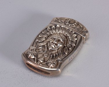 Native American Motifs Matchsafe, ca. 1910 (CH 18494577)