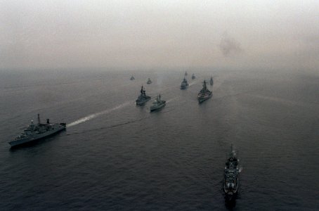 NATO Task Group 100.1 ships during BALTOPS 1985