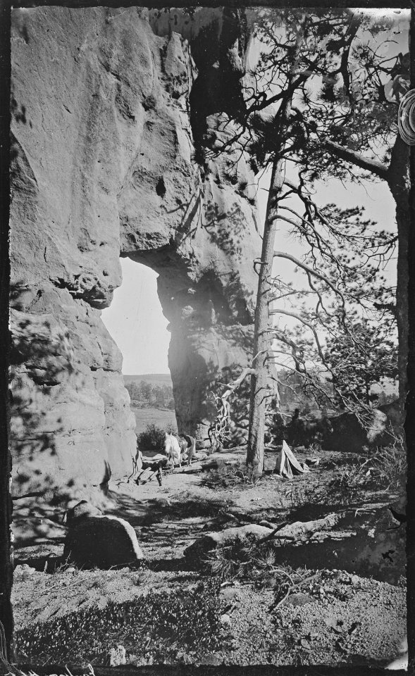 Natural Arch, under the Citadel Rock in the Colorado Divide, near Palmer Lake. El Paso County, Colorado. - NARA - 517070
