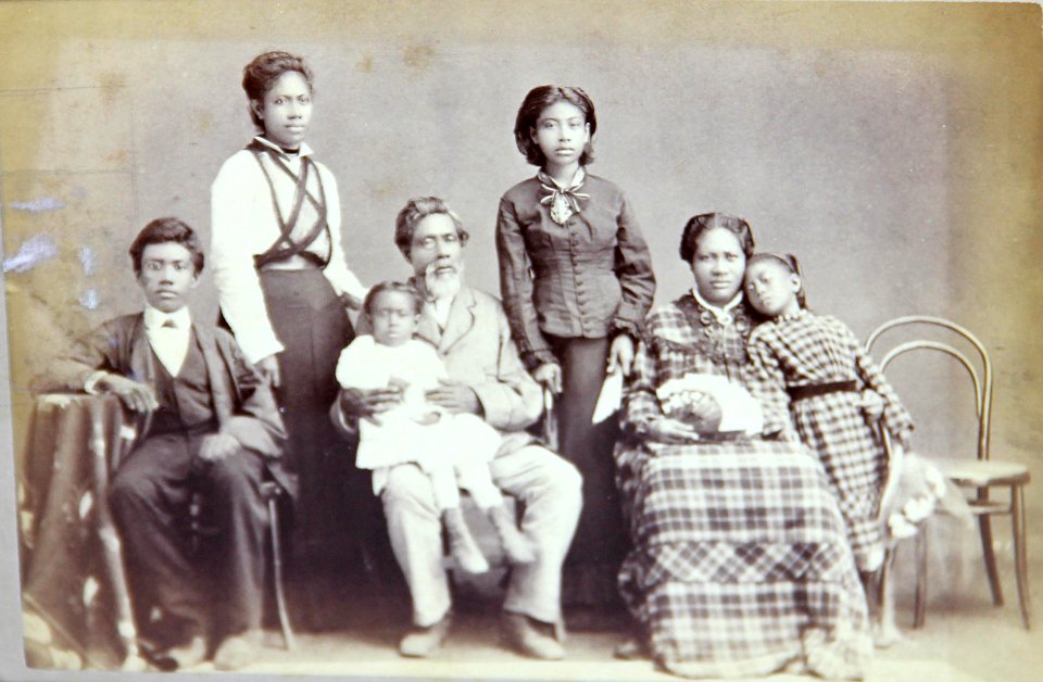 Native Hawaiian missionary family, c. 1878