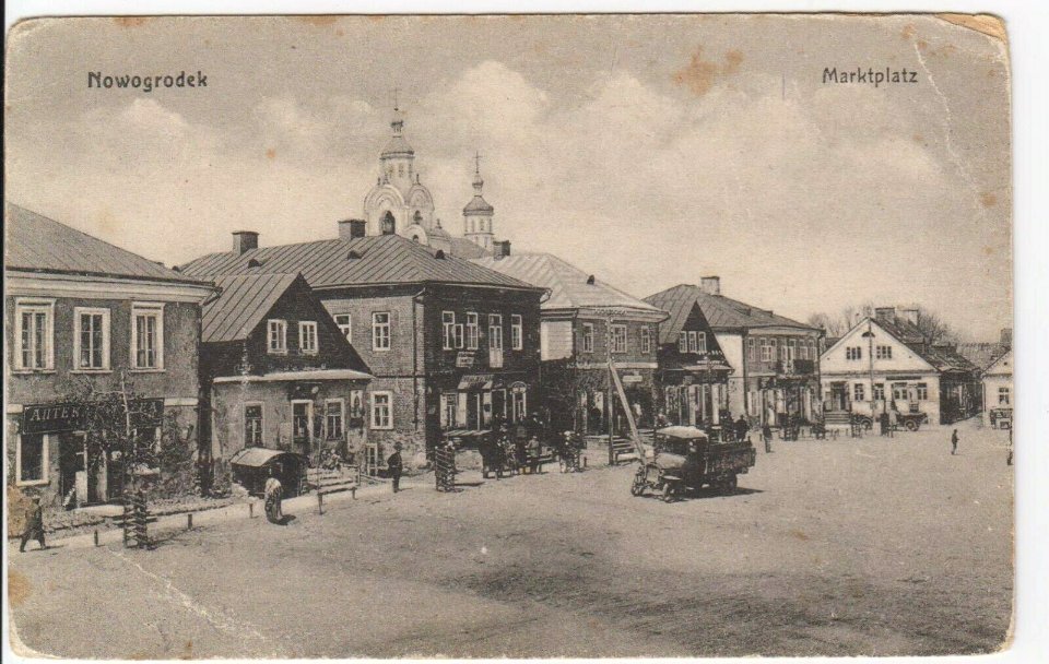 Navahradak, Rynak-Franciškanskaja. Наваградак, Рынак-Францішканская (J. Vińnik, 1915-18)