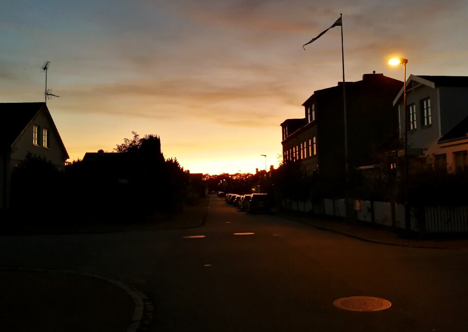 Sweden evening suburb