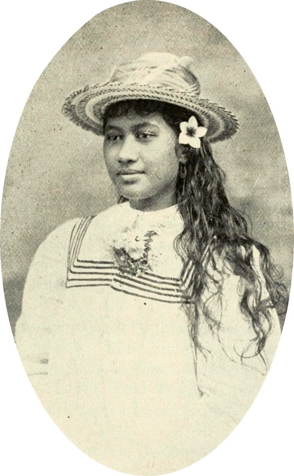 Native Tahitian Girl in Modern Dress, by Coulon