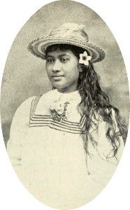 Native Tahitian Girl in Modern Dress, by Coulon