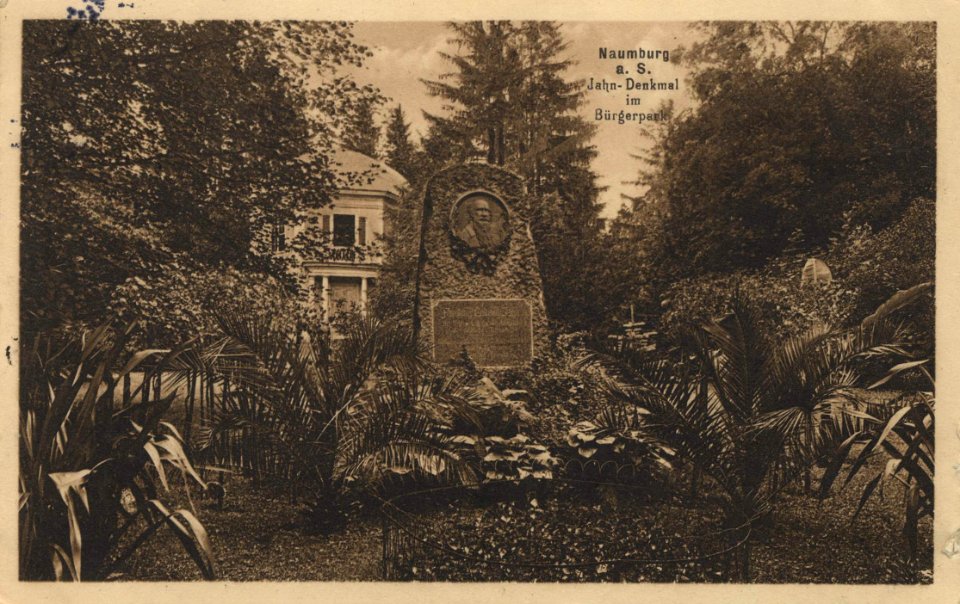 Naumburg (Saale), Sachsen-Anhalt - Jahndenkmal im Bürgerpark (Zeno Ansichtskarten)