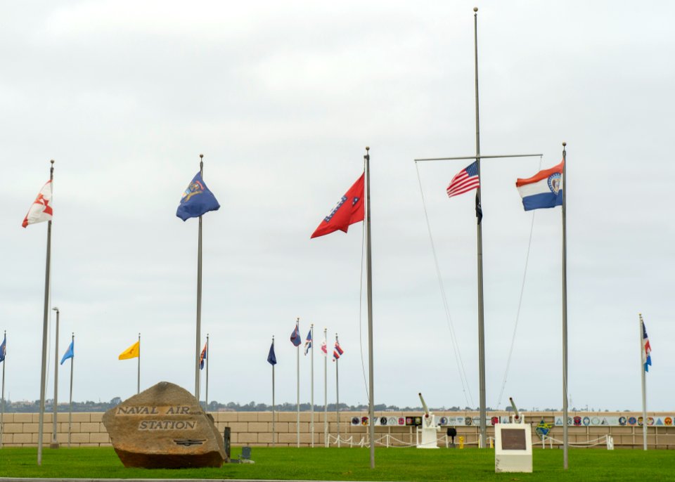 Naval Air Station North Island U.S. Flag at Half-Staff 160613-N-GW139-007