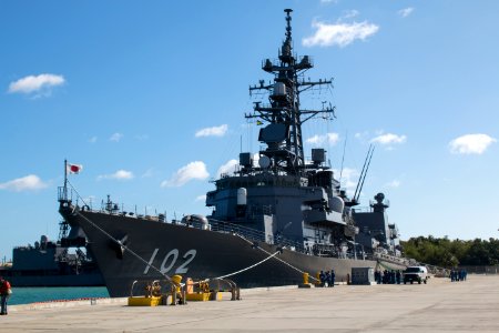 Naval Base Guam hosts US-Japanese ships for Multi-sail 2016 160304-N-OG363-033