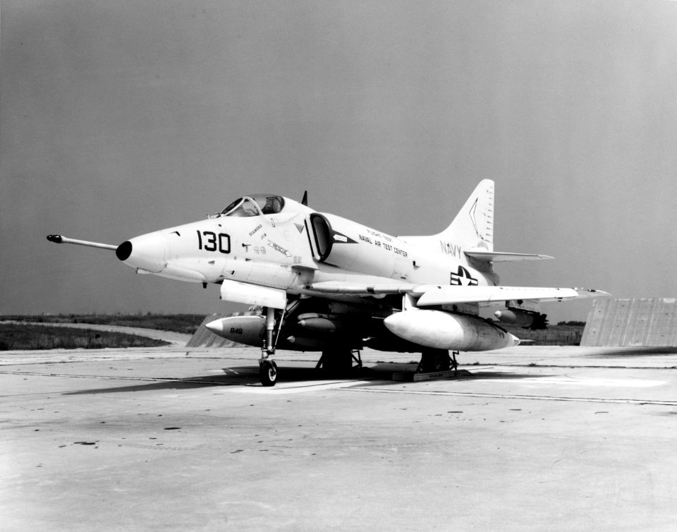Naval Air Test Center Douglas A-4E Skyhawk at Patuxent River in August 1967