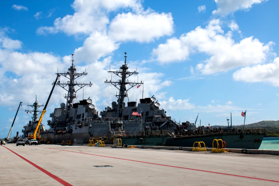 Naval Base Guam hosts US-Japanese ships for Multi-sail 2016 160304-N-OG363-012