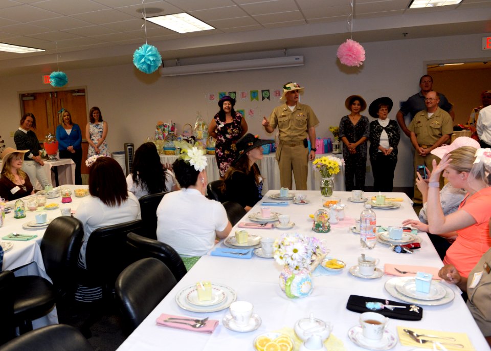 Naval Station Mayport's Fleet and Family Support Center English tea 150430-N-JX484-020