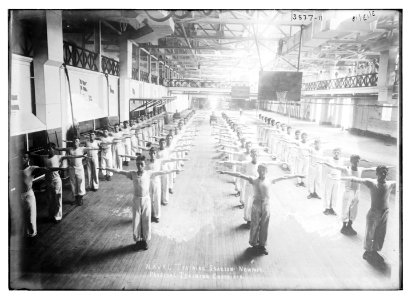 Naval Training Station - Newport, physical training exercises LCCN2014699721
