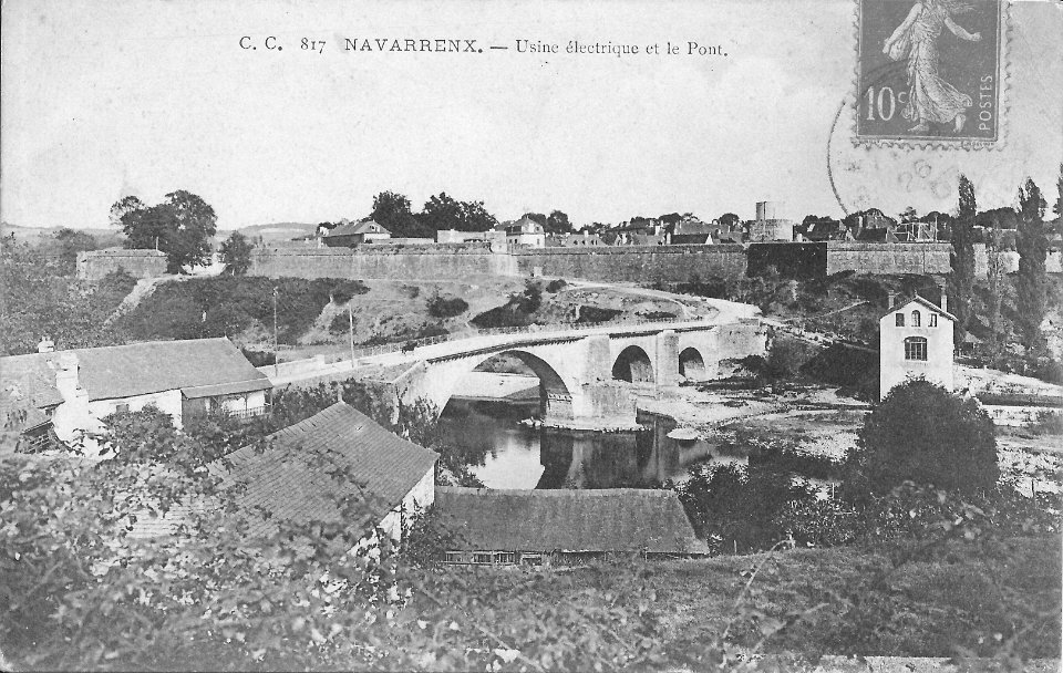 Navarrenx-Usine électrique et le Pont-CC 817