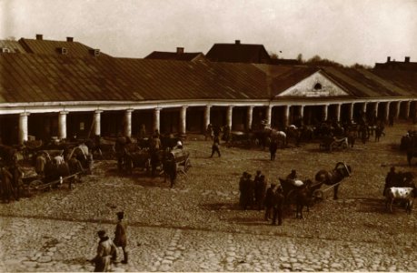 Navahradak, Rynak, Kramy. Наваградак, Рынак, Крамы (J. Bułhak, 1908)