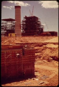 Navajo Generating Plant Under Construction. Occupying over a Thousand Acres of Land Leased From the Navajo Indians, the Plant Will Be the Largest of Its Kind in Arizona (4266511938)