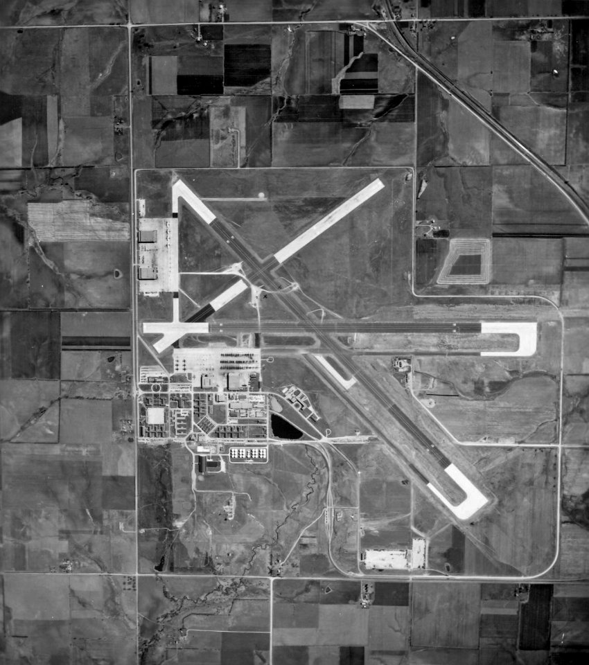 Naval Air Station Olathe overhead view c1944