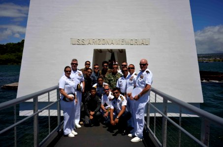 NAVSCIATTS SLIC Students and Staff Tour USS Arizona 160825-N-JK586-079