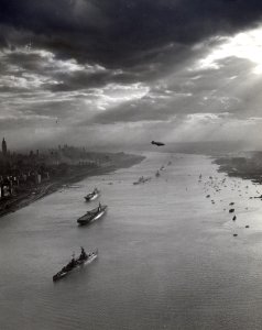 Navy Day 1945 ships Hudson River NY