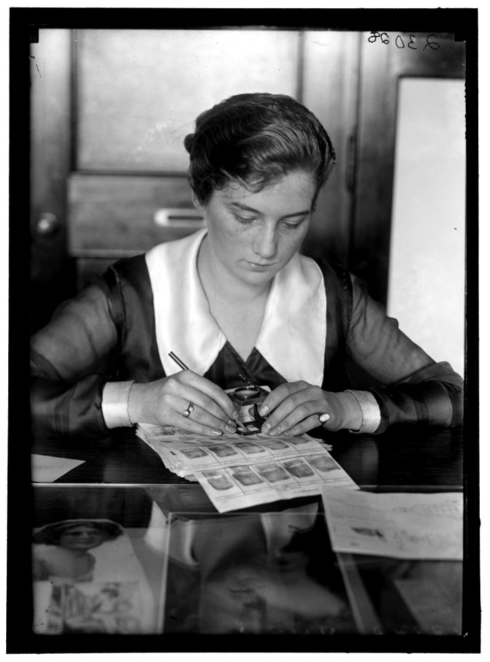 NAVY DEPARTMENT, U.S. INTELLIGENCE BUREAU, FINGER PRINT DEPARTMENT CLERK, MARIE S. DAHM LCCN2016868914