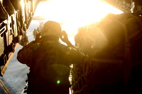 Naval Mobile Construction Battalion 74 Delayed Party, Steps Off Plane in Afghanistan DVIDS199207