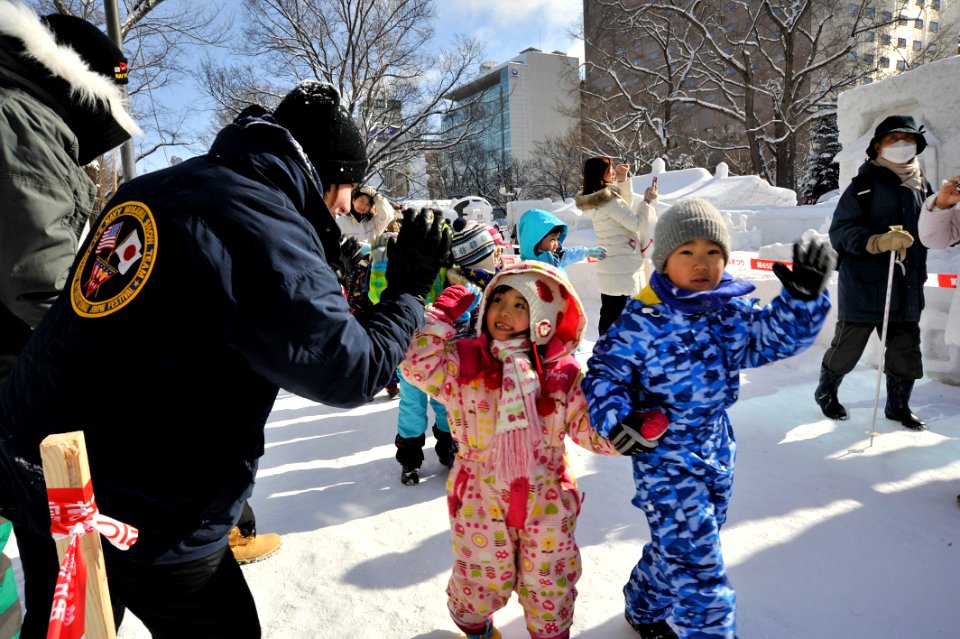 Navy Misawa sailors take part in 65th Annual Sapporo Snow Festival 140205-N-ZI955-287