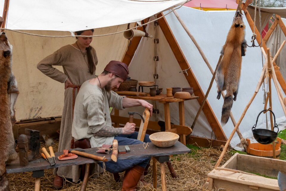 Carpenter medieval tent