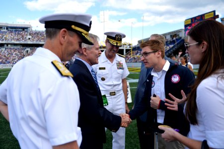 Navy officials attend Midshipmen football game 120929-N-WL435-407