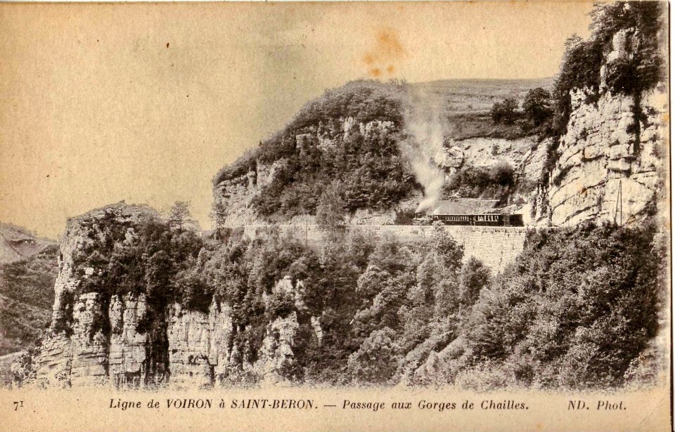 ND 71 - Ligne de Voiron à Saint-BERON - Passage aux gorges de Chailles
