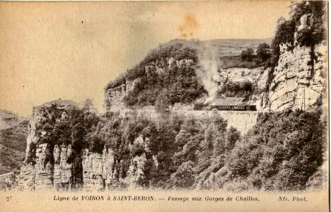 ND 71 - Ligne de Voiron à Saint-BERON - Passage aux gorges de Chailles