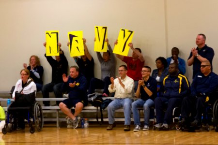 Navy competes in Sitting Volleyball at 2013 Warrior Games 130509-N-AN499-005